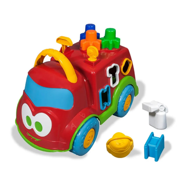 Brinquedo Infantil Blocos de Encaixar - Tópi - Bombeirinho - 7 Peças - Cardoso Toys em Oferta na Shopee