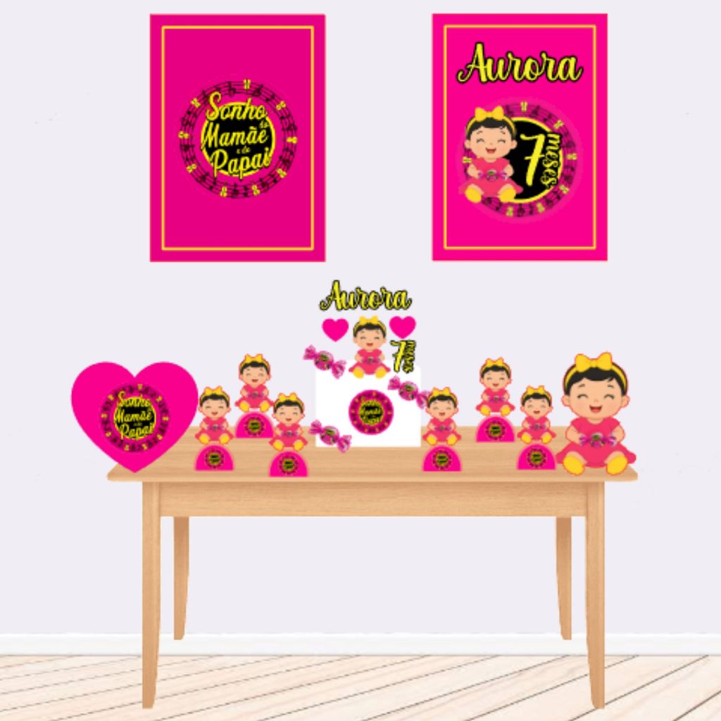 💕 Kit Festa Personalizado Sonho da Mamãe | Completo para Decoração de Mesversários💕 em Oferta na Shopee