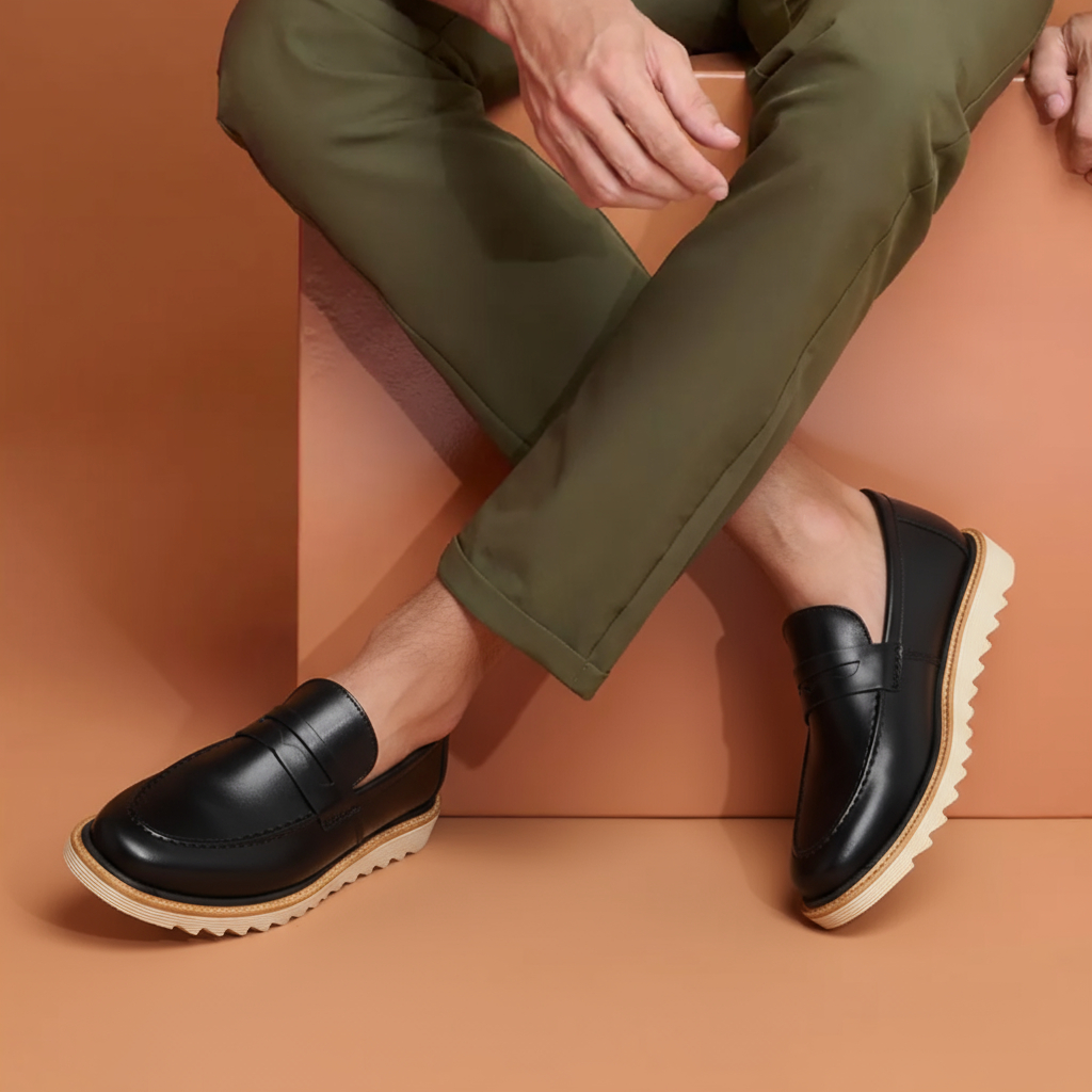 Sapato Casual Loafer Tratorado Confort Premium