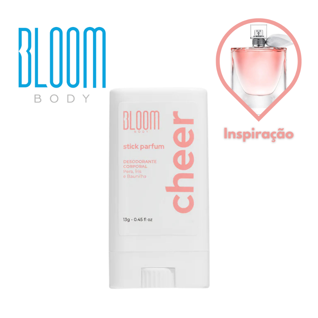 Stick Parfum Cheer Desodorante Corporal Bloom Body 13g