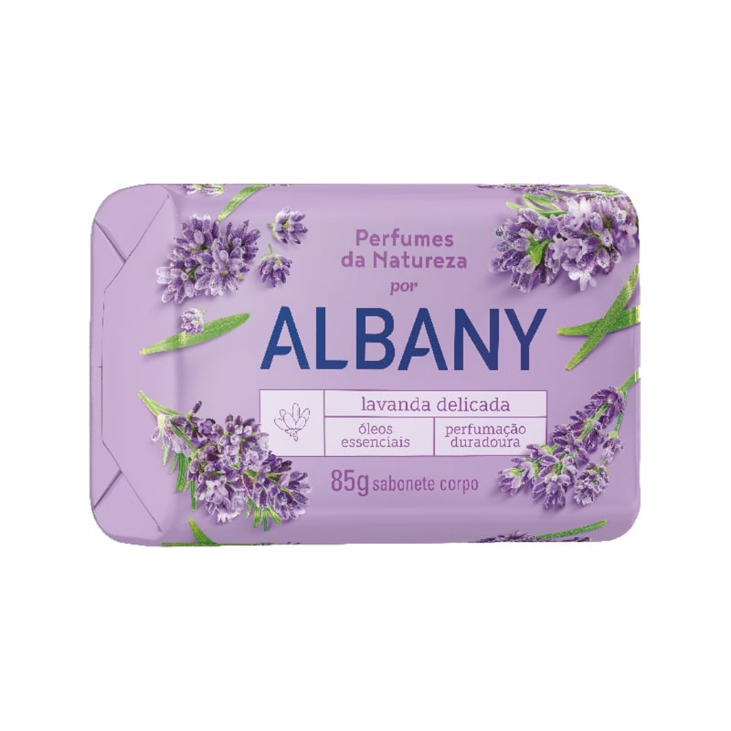 Sabonete Em Barra Albany Perfumes Da Natureza Lavanda Delicada Com 85g