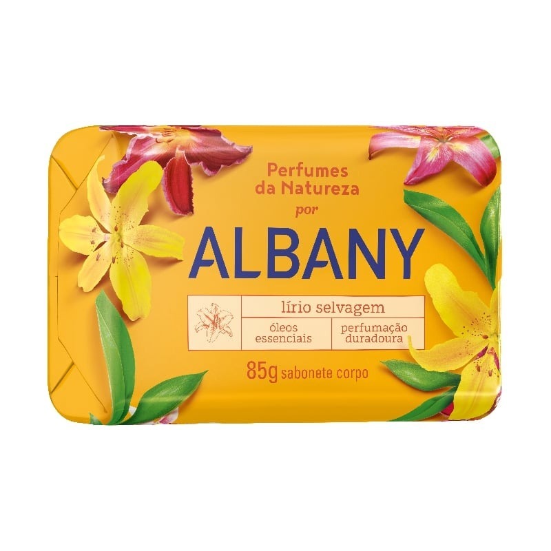 Sabonete Em Barra Albany Perfumes Da Natureza Lírio Selvagem Com 85g