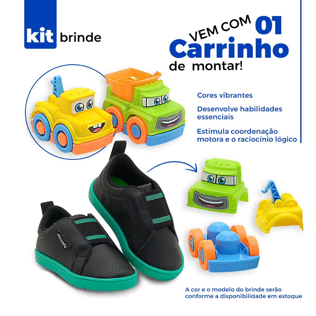Tênis Infantil Neném Menino Casual Macio Confortável Com Brinde em Oferta na Shopee