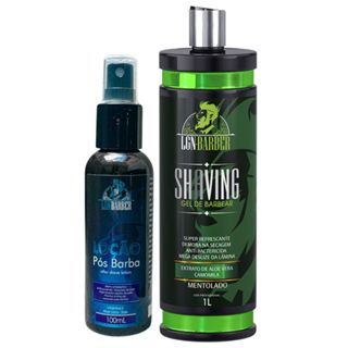 Kit refrescante para barbear - Shaving Menthol 1L + Loção pós barba 100mL - LGN Barber em Oferta na Shopee
