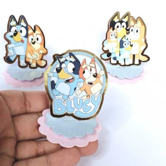 Tags Aplique 3D BLUEY  - Lembrancinhas BLUEY, Aplique pra Caixinhas, Tubo latas, Cofrinhos e Nutela