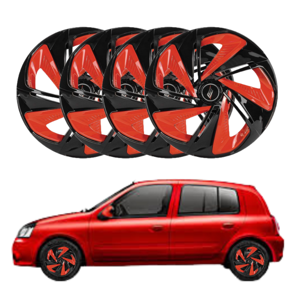 Calota aro 13 Universal Nitro X Black Red com emblemas