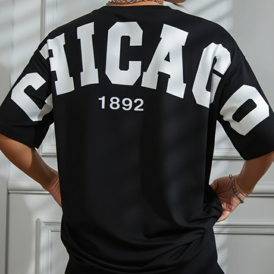 Camiseta Unissex Algodão Chicago 1892 em Oferta na Shopee