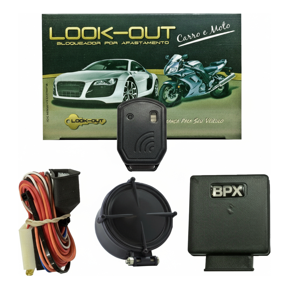 Bloqueador por Afastamento BPX-MC carro e moto com controle de presença e bloqueio automático Alarme em Oferta na Shopee