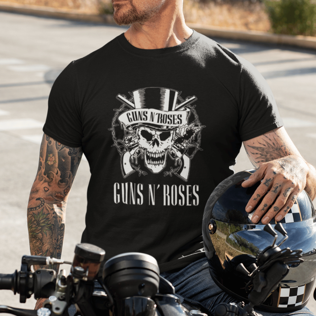 Camiseta Masculina Guns N' Roses Banda Hard Rock Show Brasil Tour Blusa 100% Algodão