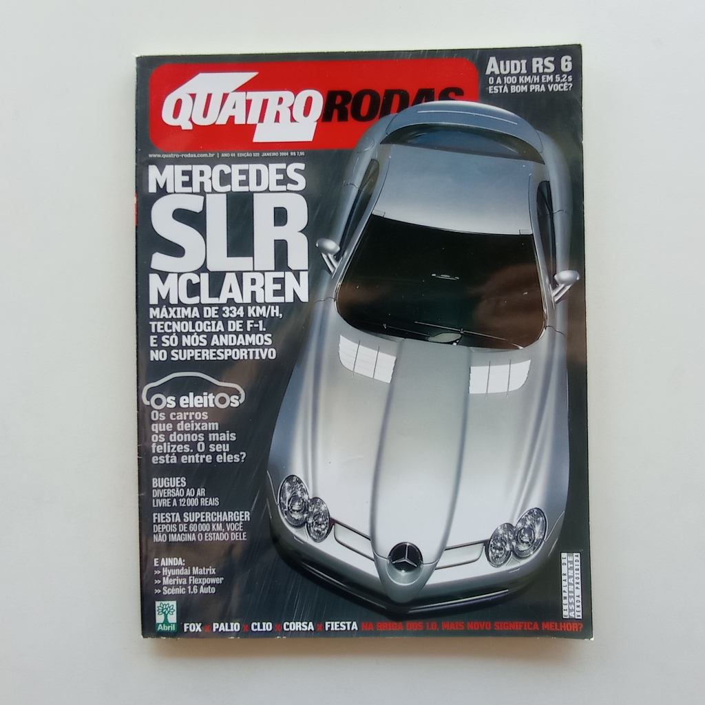 Revista Quatro Rodas nº 522 - Jan/2004 - Mercedes SLRMcLaren / Hyundai Matrix