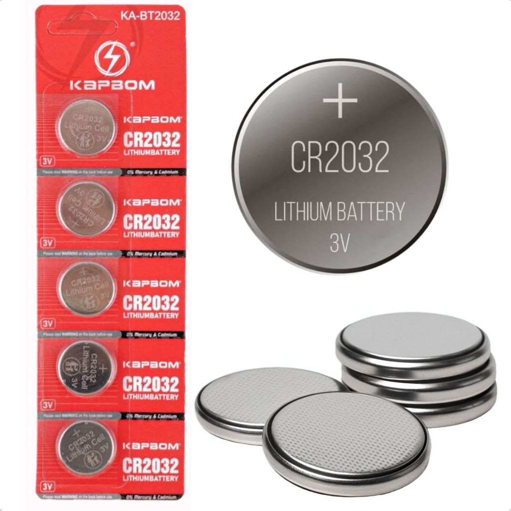 Bateria de Lítio tipo moeda Cr2032 3v  - 01 Cartela  (05 Unidades)