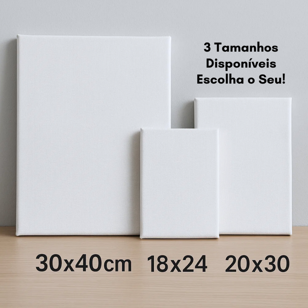 Tela Pintura Algodão (18x24 20x30 30x40) Óleo Acrílica Guache e Aquarela em Oferta na Shopee