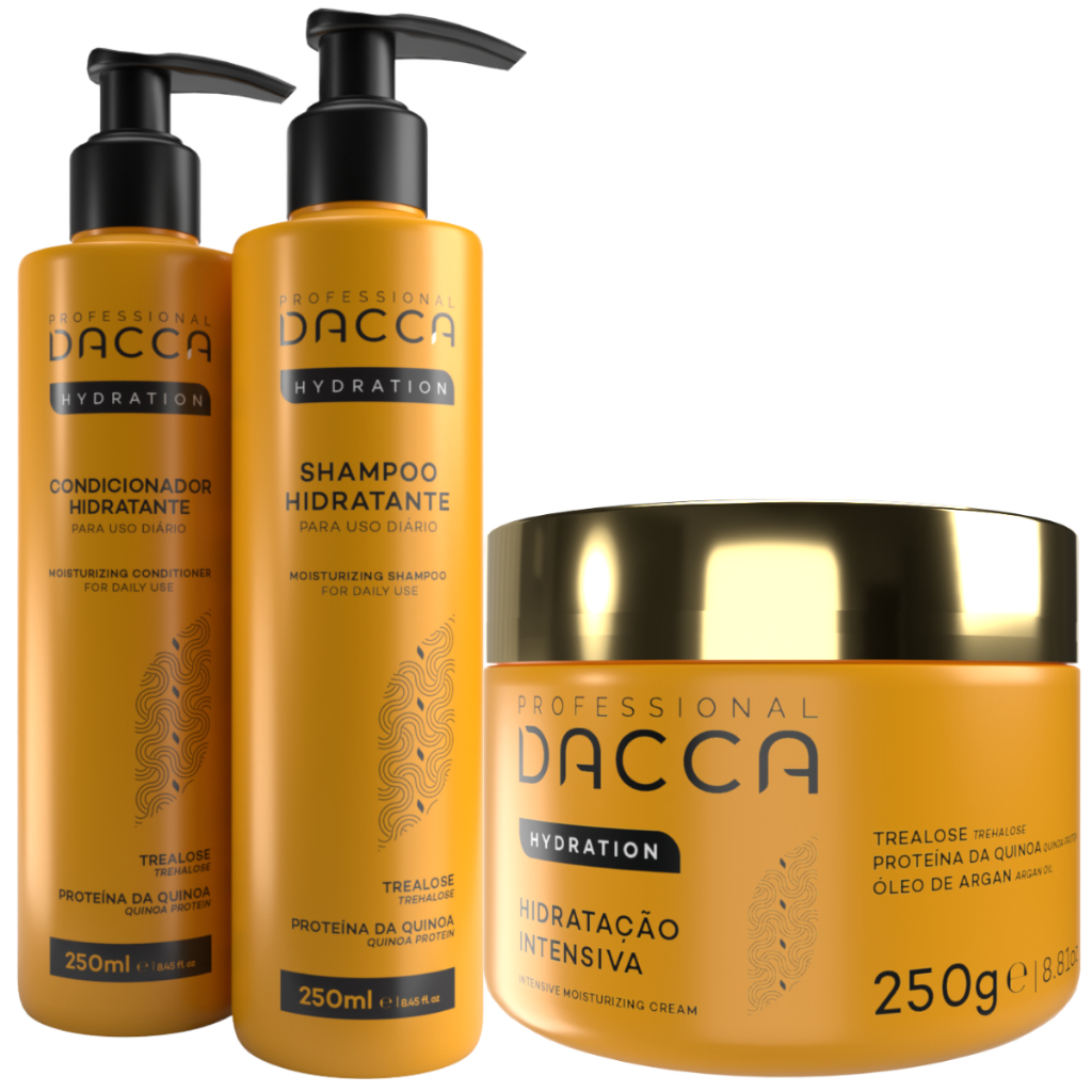 Kit Shampoo Condicionador Máscara De Hidratação Profissional Produtos de Cabelo Dacca em Oferta na Shopee