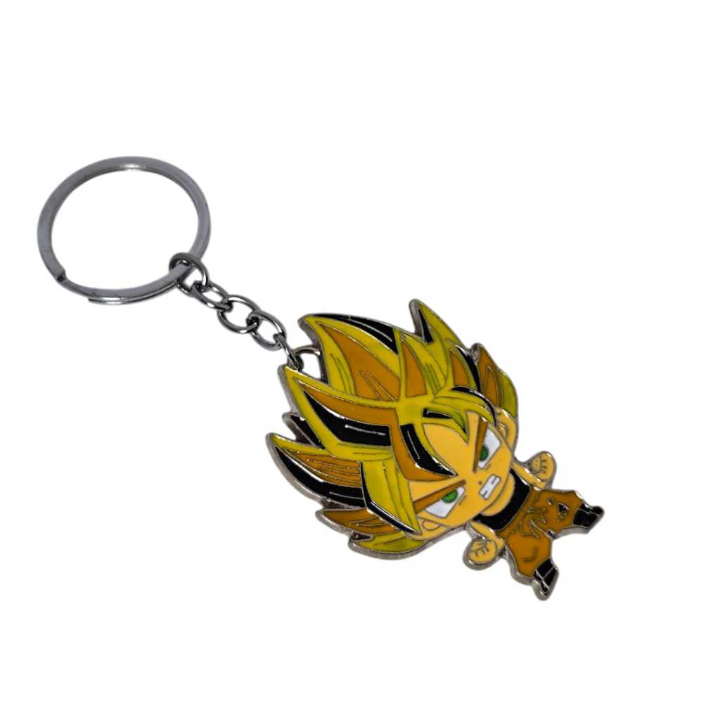 Chaveiro De Metal Goku Super Saiyajin Anime Dragon Ball Z Para Mochila Presente