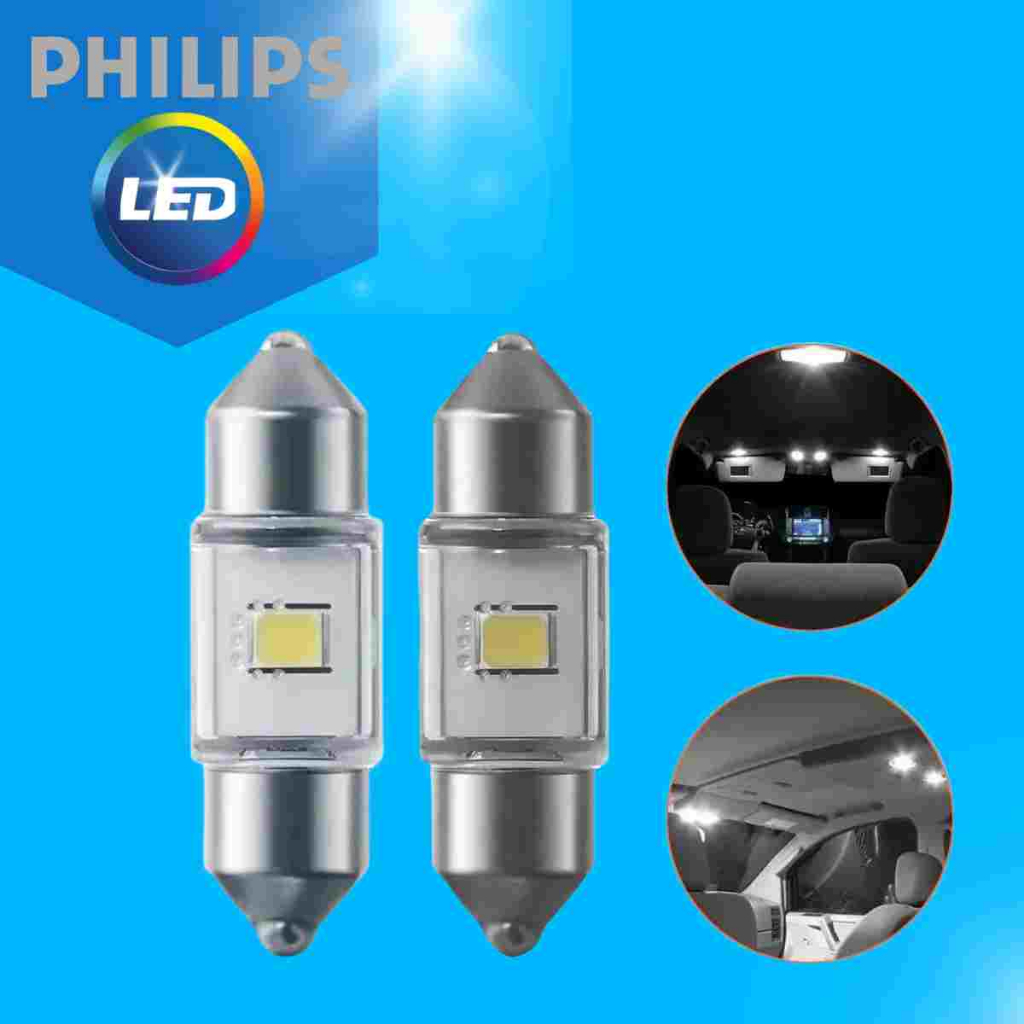 LÂMPADA LED PHILIPS ULTINON PRO3000 30MM C5W 6000K INTERIOR CARRO ILUMINAÇÃO PLACA PORTA-LUVAS
