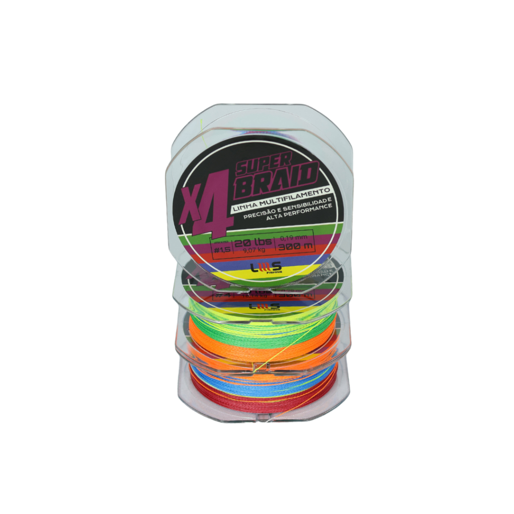 Linha Multifilamento Lumis X4 Super Braid - Multicolor 300 metros