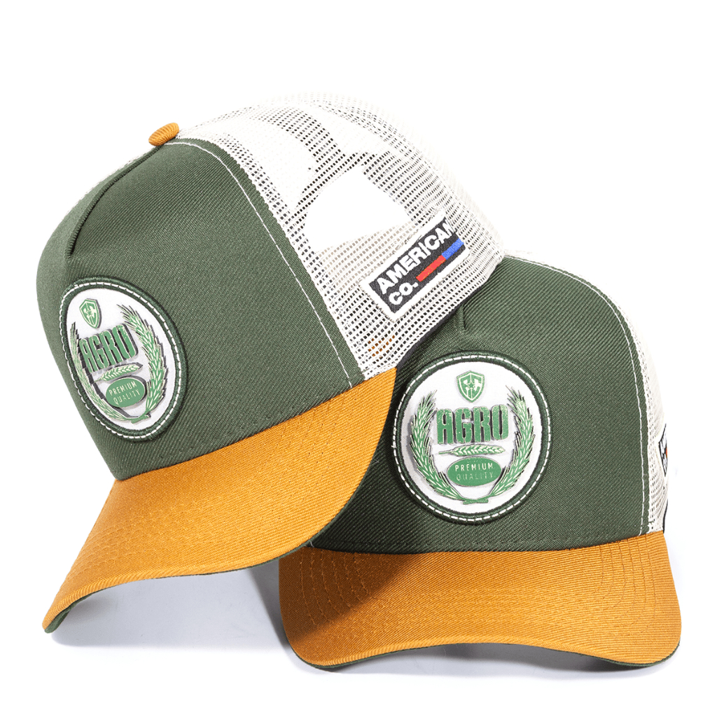 Boné Trucker Aba Curva Estilo Country Americano Unissex