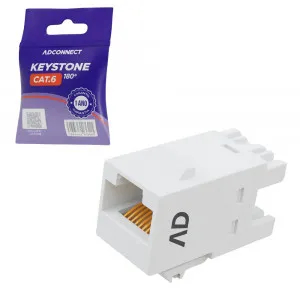 Keystone CAT6 Branco AD Connect 180º AD-10357 1UN - 5UN - 10UN
