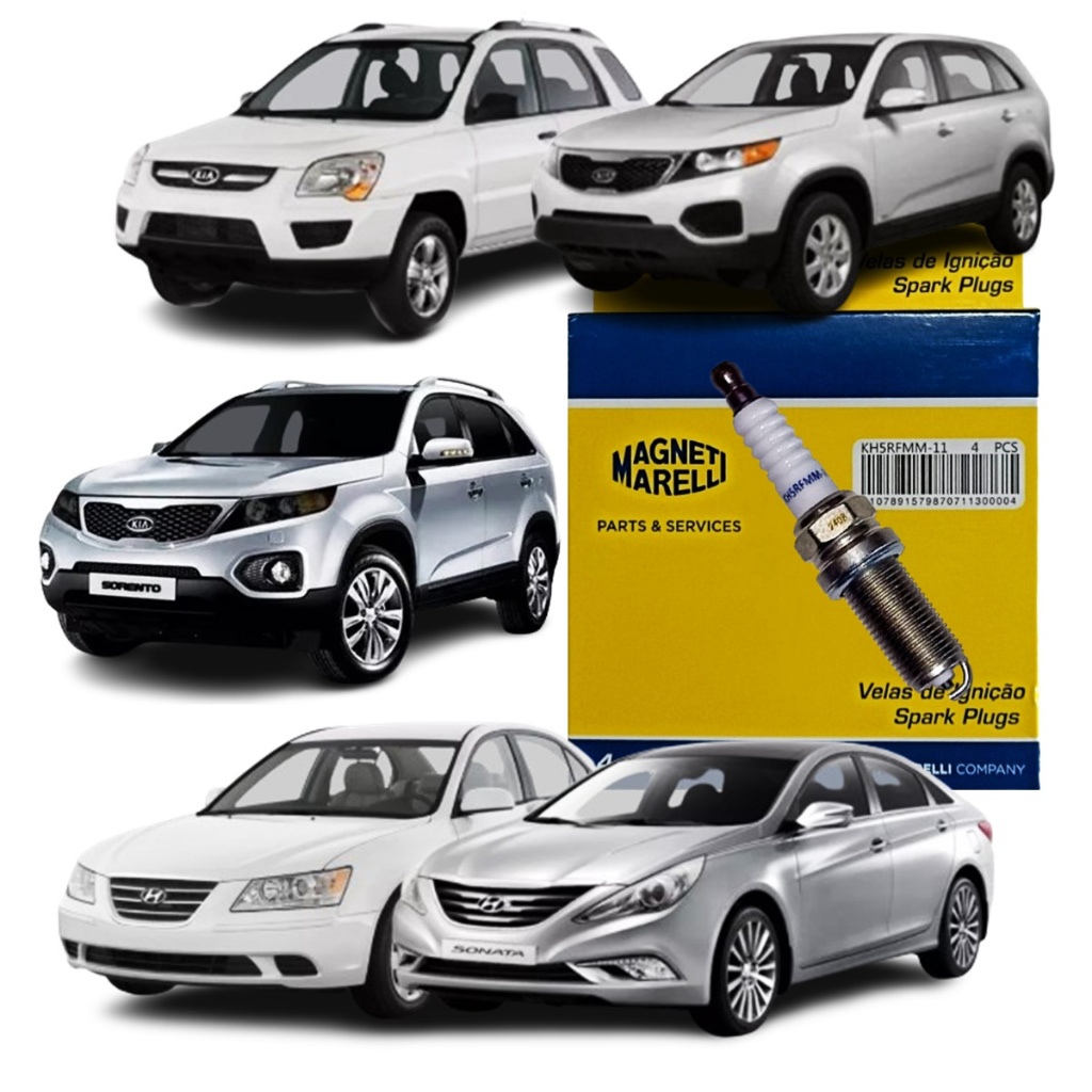 Jogo Velas Ignicao Xtrail Ix35 Sonata Sorento Sportage Gas.