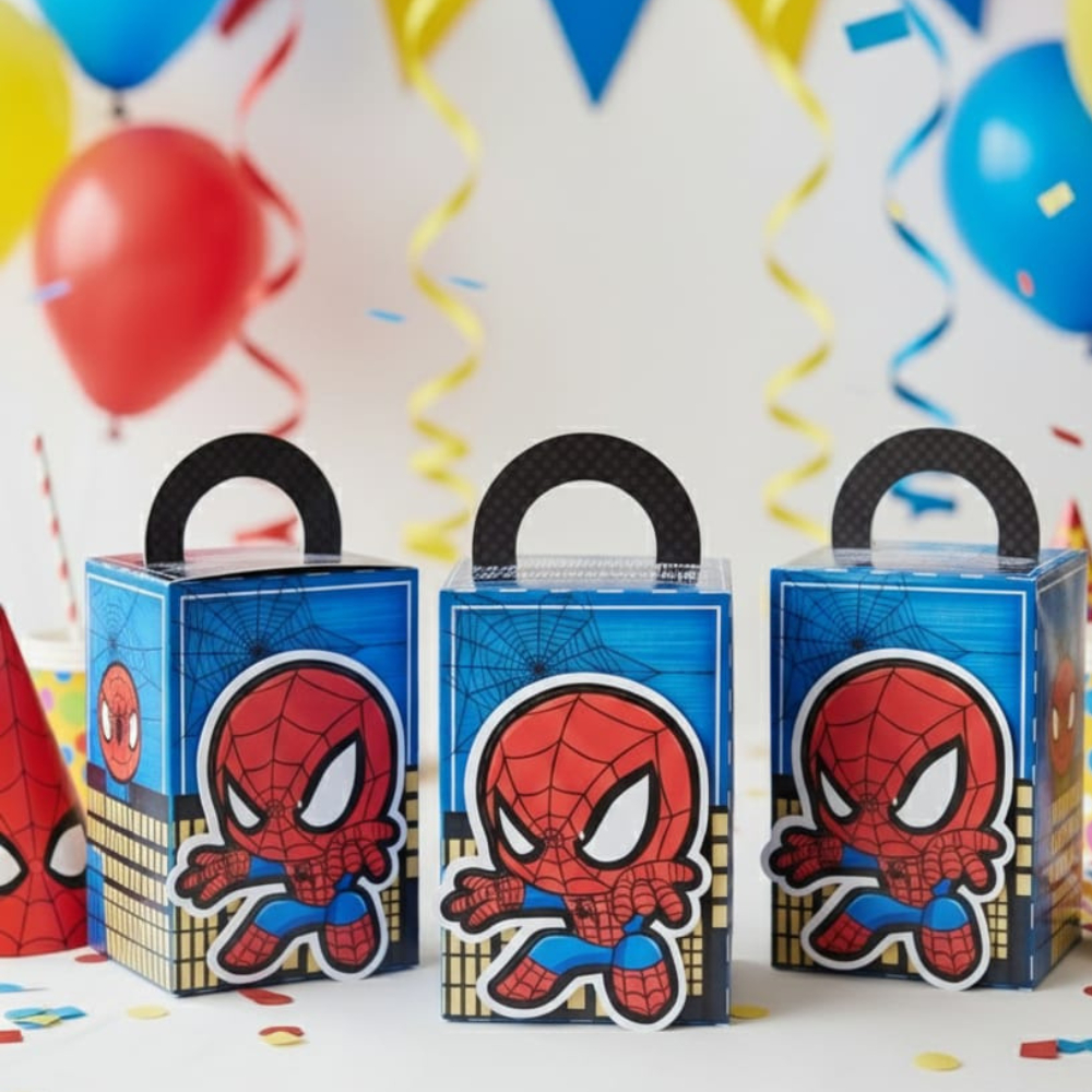 Caixinhas Personalizadas Tema Homem Aranha - Lembrancinha Homem Aranha