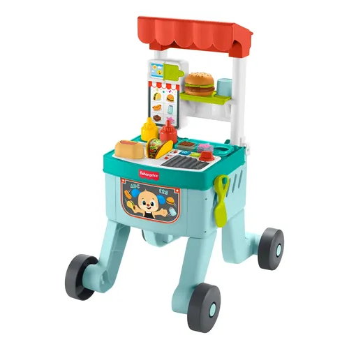 Detalhes do Andador Fisher Price Carrinho De Lanches 4 Em 1 - Mattel Jgw95