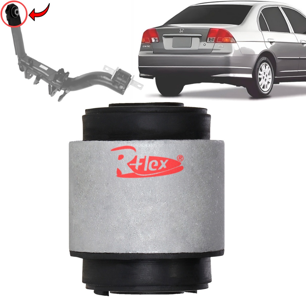 Bucha Tirante Inferior Facão Traseira Honda Civic 2001 à 2006 em Oferta na Shopee