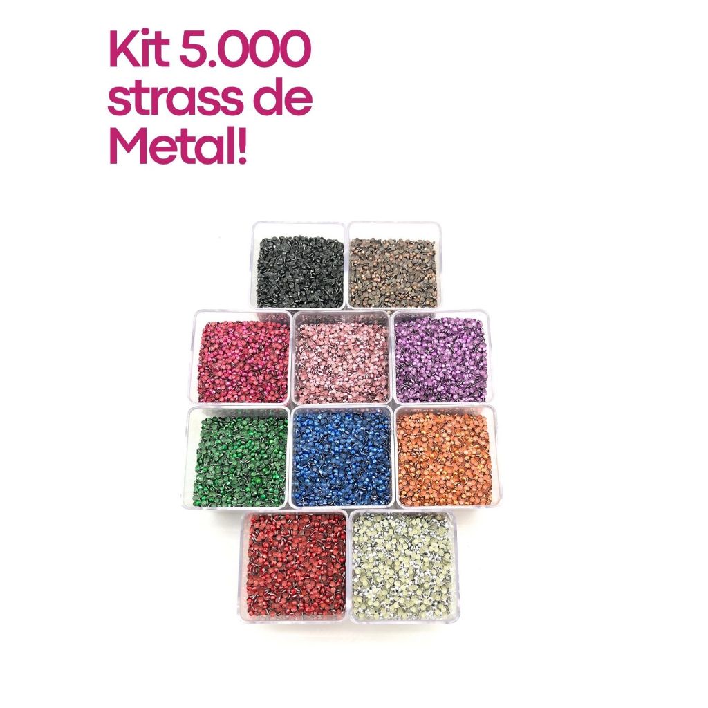 Strass Metal 1.8mm 5.000 pçs Termocolante Arte Unha Decoração de Roupas