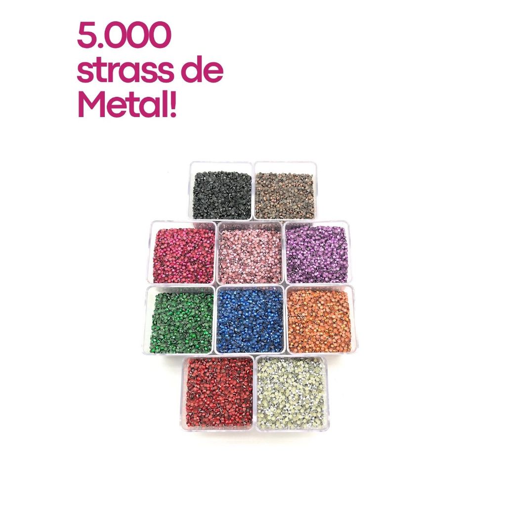 Strass de Metal Termocolante 2mm 10g Para Artesanato Customização DIY- Escolha Cor