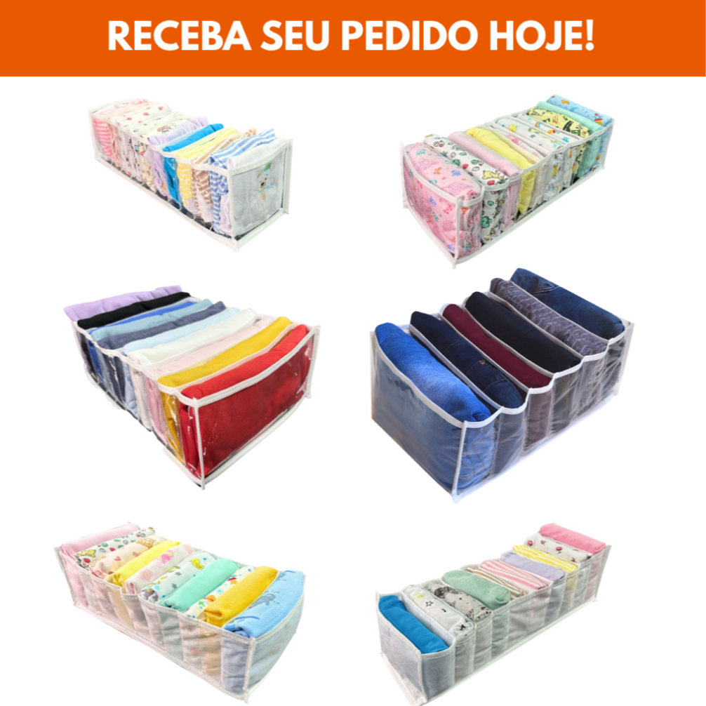 Kit Colmeia Organizadora de Guarda Roupa P, M, G