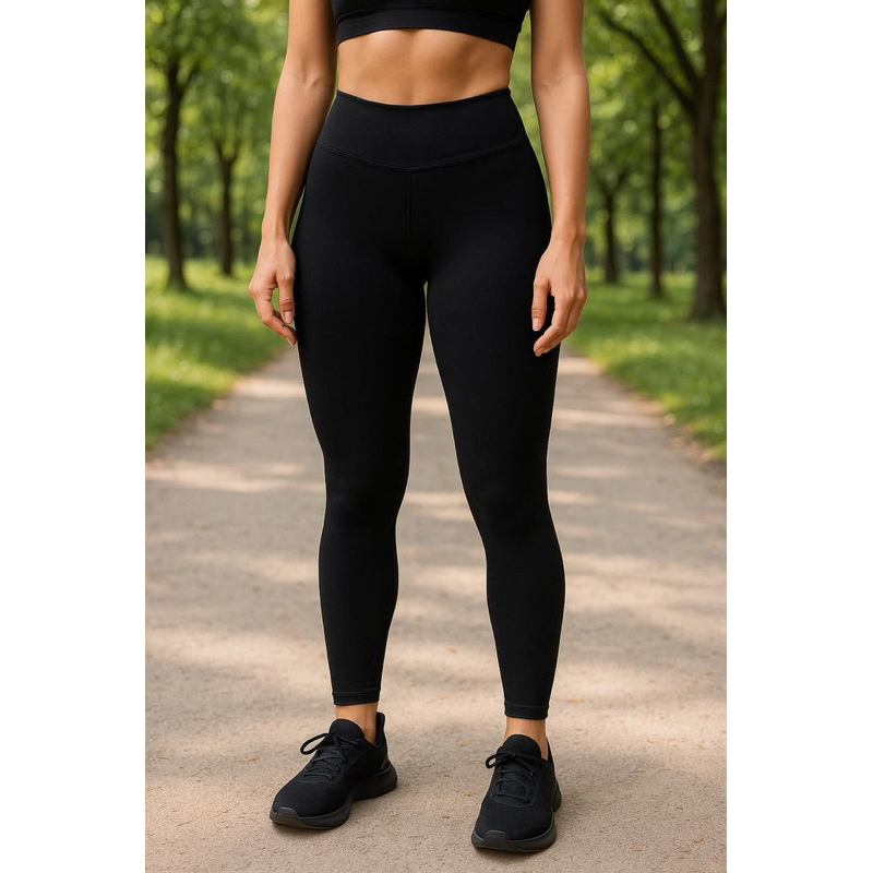 Calça Leggin Feminina Em Poliamida Premium Cintura Cos Alto Fitness Academia Corrida