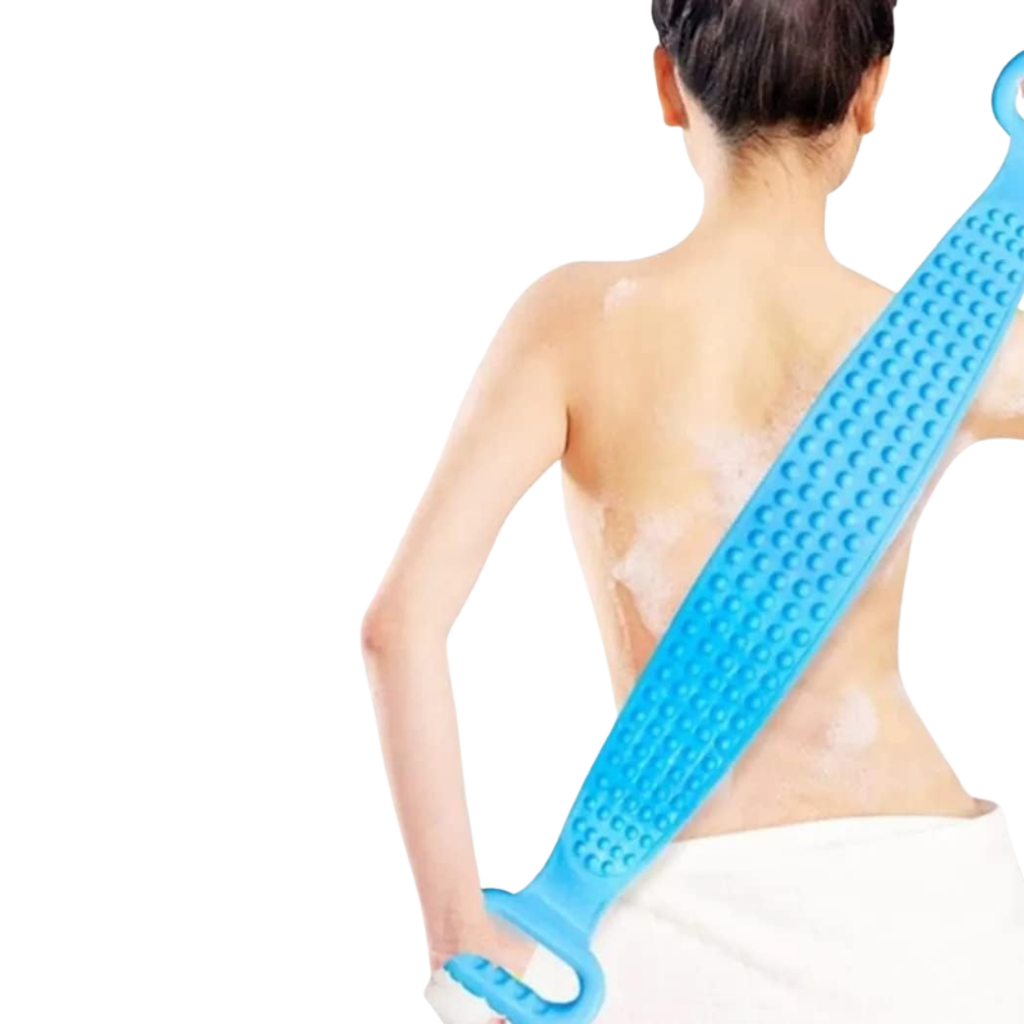 Escova Silicone Banho: Massageador e Esfoliador Costas!