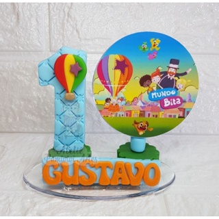 vela de aniversário mundo bita cenário biscuit em Oferta na Shopee