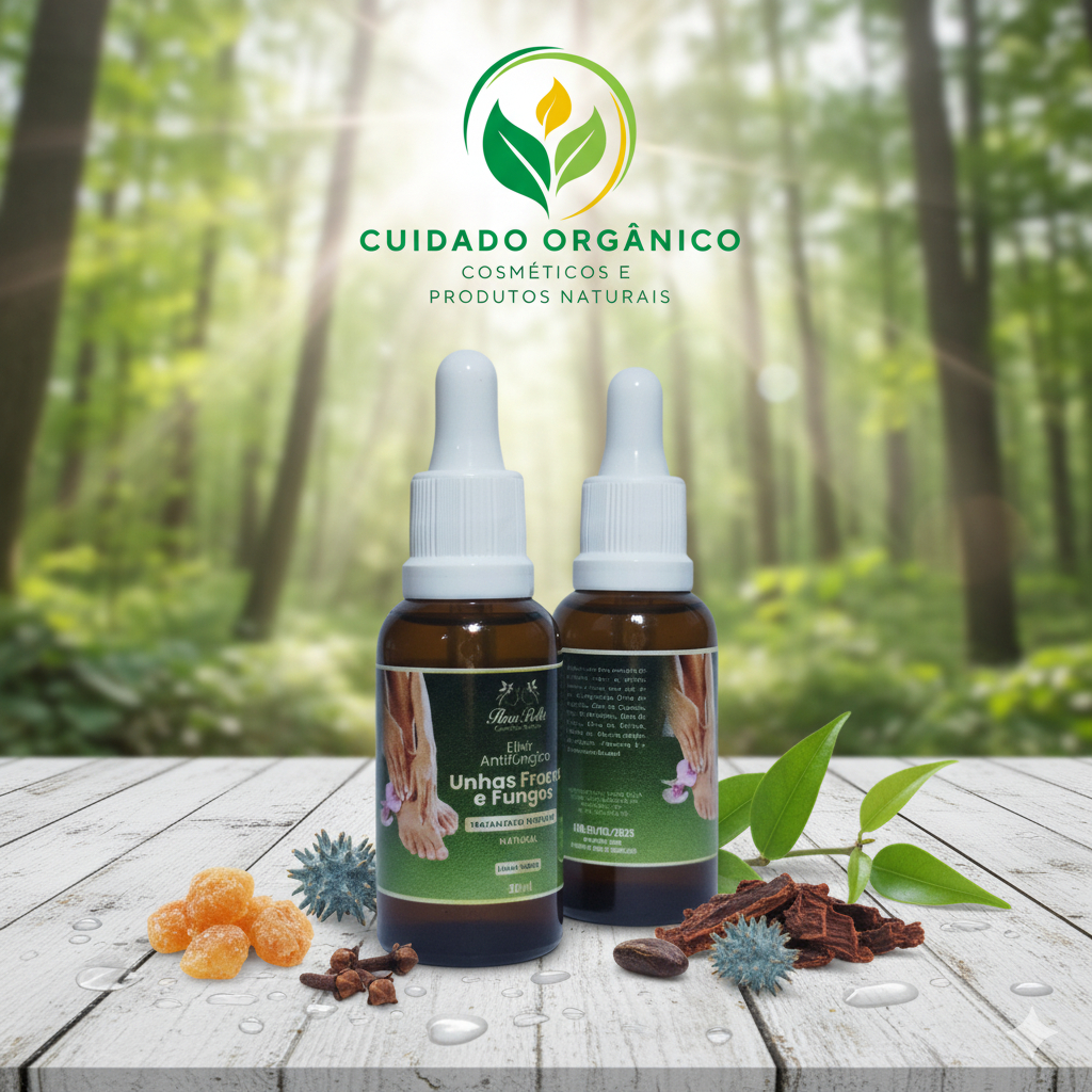Elixir Antifúngico unhas fracas - tratamento intensivo natural - 30ml
