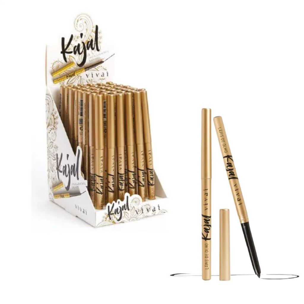 Lápis de Olho Retrátil Delineador - Kajal Preto - VIVAI