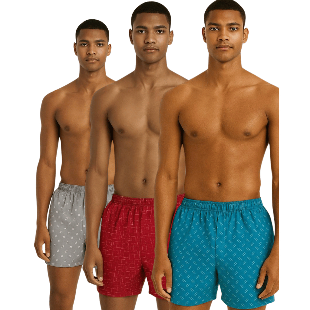 Kit Cueca Samba Cançao Masculino Adulto Short De Dormir Malha Fria Pijama Masculino