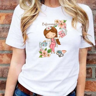 Camisa Camiseta Blusa T-Shirt Estampada com frases estampa  Enfermeira Enfermagem Várias Estampas