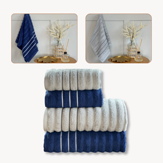 Kit Toalhas Wave 4 Peças 100% Algodão 450g/m² em Oferta na Shopee