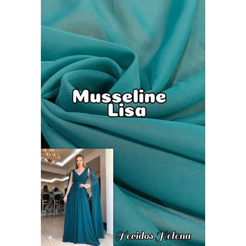Tecido Musseline Lisa 3mts x 1.50mts em Oferta na Shopee
