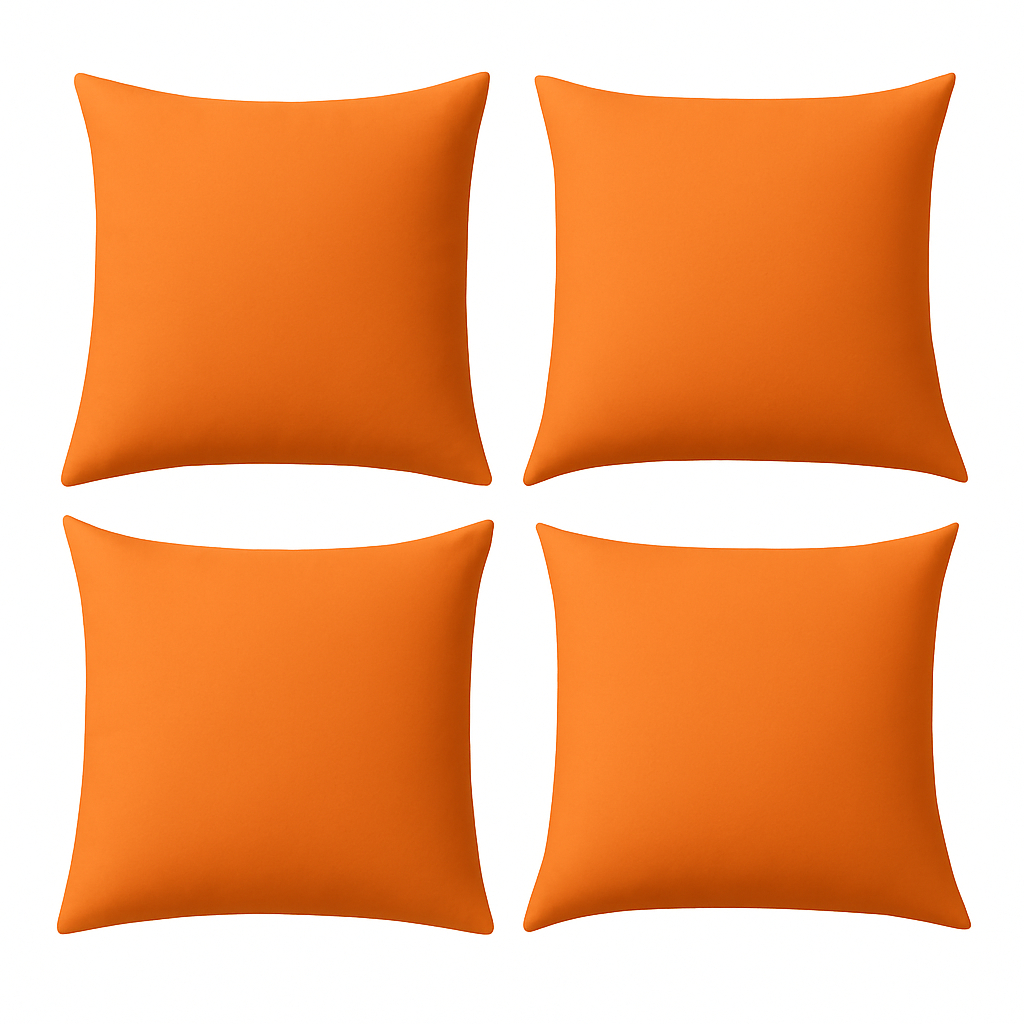 04 Almofadas Cheias 50x50 Modernas Decorativas Estampadas Luxo Lisa Com Refil Floco de Espuma Full