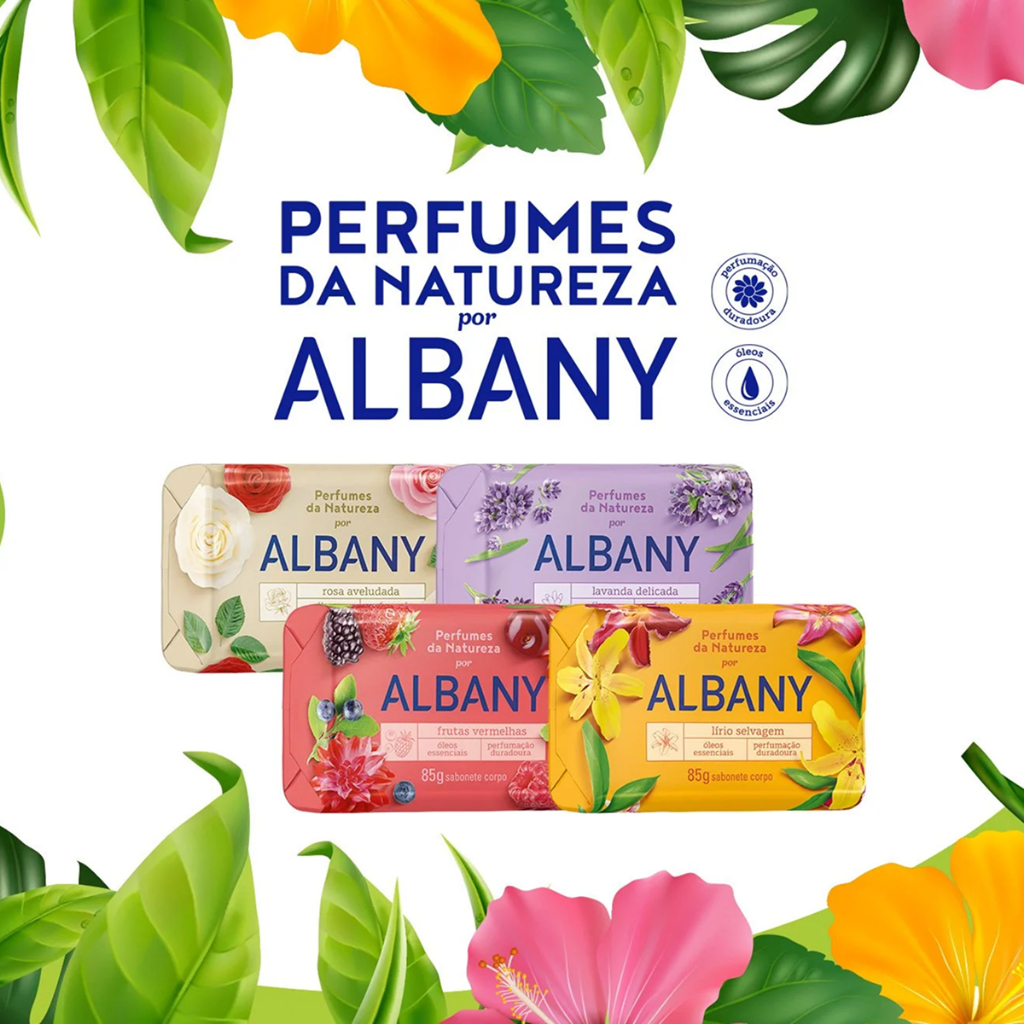 Kit 6un Sabonetes Em Barra Albany Perfumes Da Natureza Capim Limão Com 85g — imagem 2 de 2