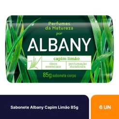 Kit 6un Sabonetes Em Barra Albany Perfumes Da Natureza Capim Limão Com 85g