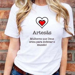 Camiseta Camisa Blusa T-Shirt Estampa Artesã com Várias Estampas
