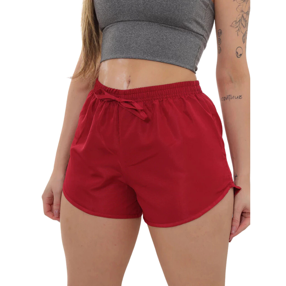 Shorts Feminino Soltinho Elastano de Qualidade Academia Corrida Atividades ao Ar Livre Várias Cores