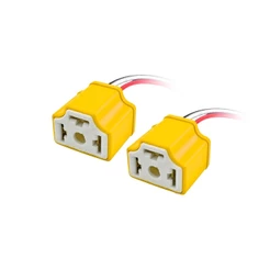 Par Chicotes H4 C/fio 1,5mm Em Porcelana Super Branca 2 Unid