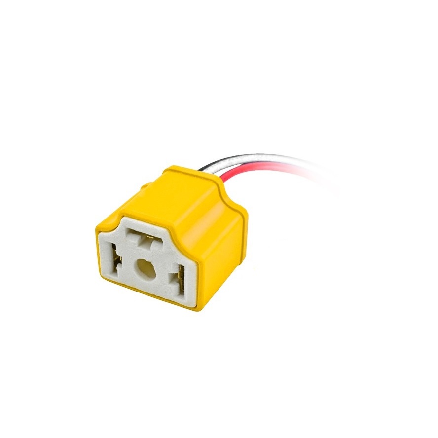 Soquete Farol Lâmpada H4 C/fio 1,5mm - Super Branca E Xenon