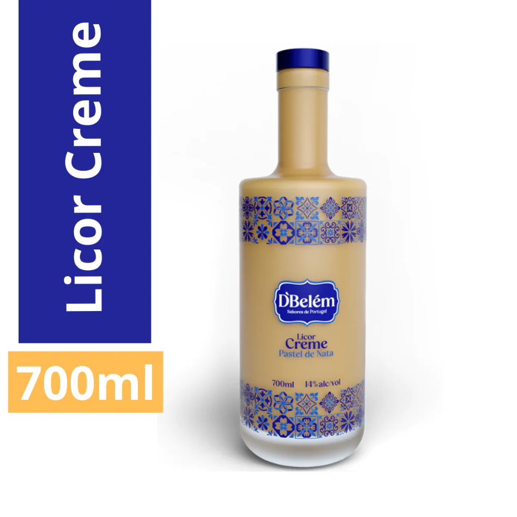 Licor Creme D'Belém Pastel de Nata Cremoso 700ML em Oferta na Shopee