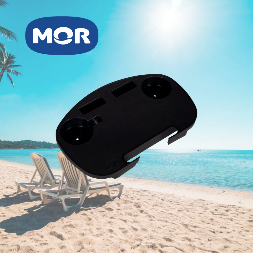 Mesa Mesinha Portátil P/ Cadeira De Praia Porta Copo Verão Cor Preta Mor em Oferta na Shopee