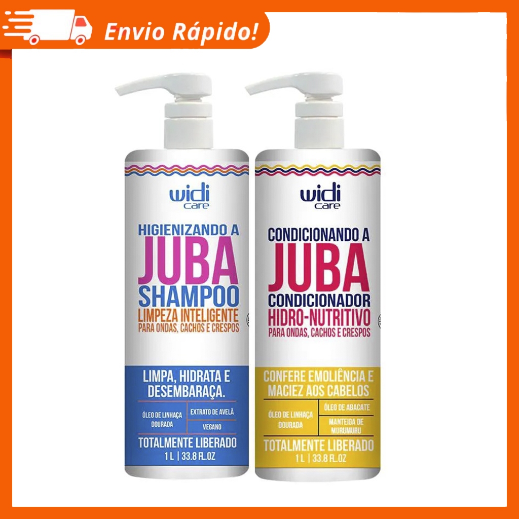 Widi Care Kit Higienizando 1L e Condicionando a Juba 1L - 2 Itens