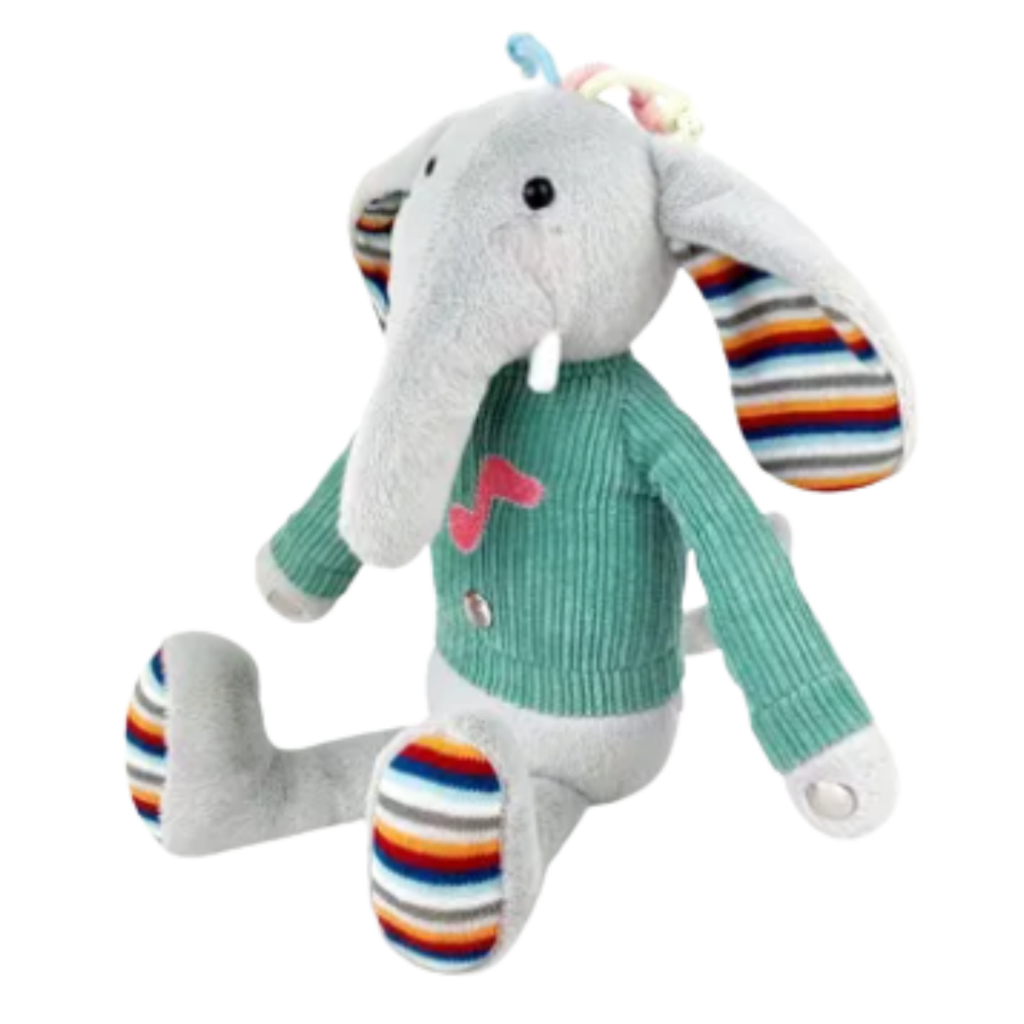 Pelúcia Elefante Musical Interativo Com Som Luz Sensor De Toque Brinquedo Infantil Educativo 3+