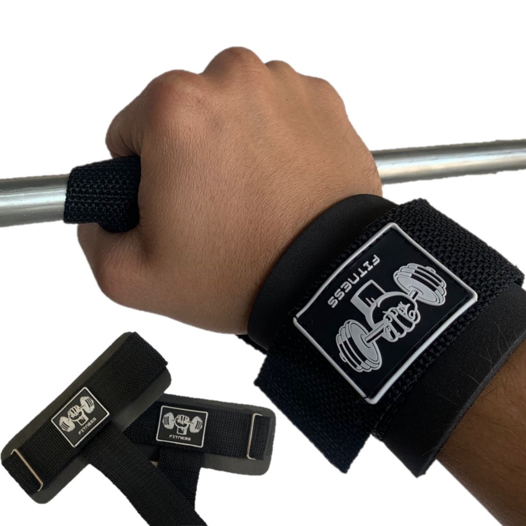 Strap Musculação Para Academia e Crosfit Preto